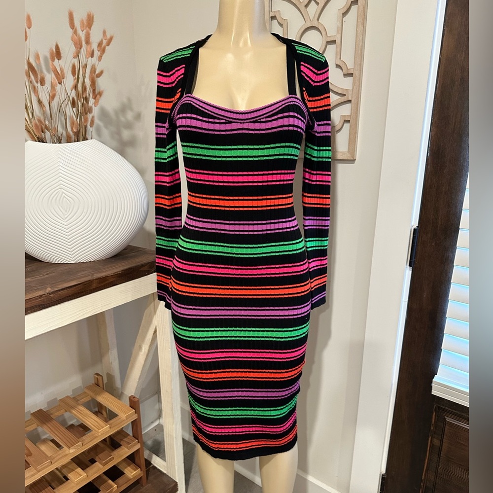 FashionNova multicolor sweater dress RRW08